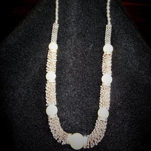 Pearl and metal necklace 20"